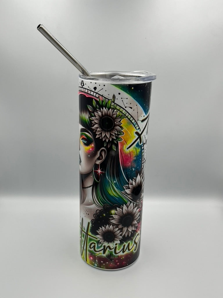 Cosmic Starsign Beauty: 550ml Stainless Steel Tumbler