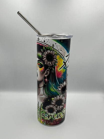Cosmic Starsign Beauty: 550ml Stainless Steel Tumbler