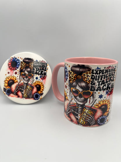 "Expensive, Difficult, and Talks Back" Mug – A Bold Statement in Every Sip