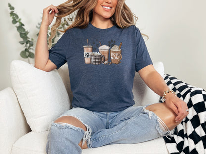Iced Milky Coffee & Dog Mom Paw Prints Eco Tee