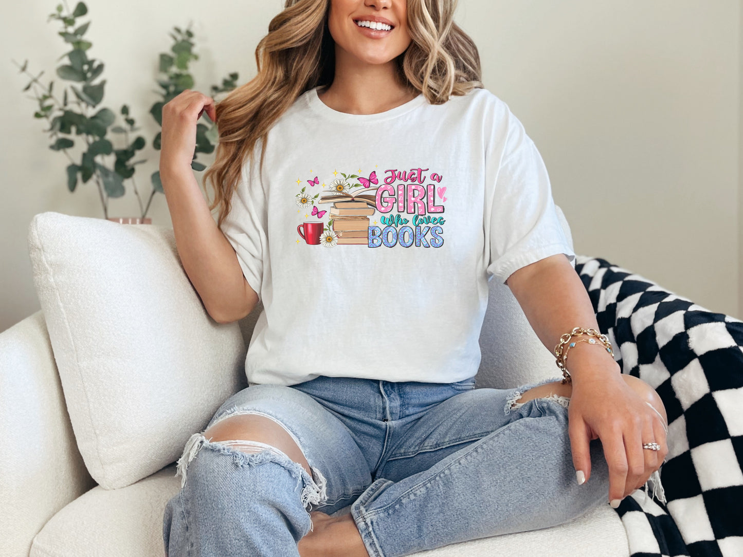 Just a Girl Who Loves Books Eco Tee