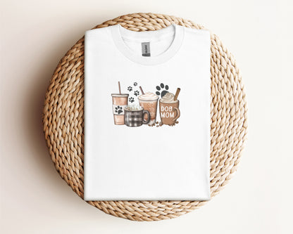 Iced Milky Coffee & Dog Mom Paw Prints Eco Tee