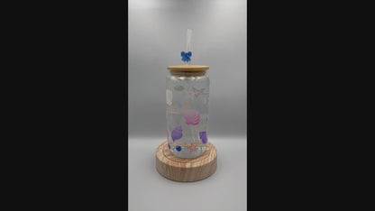 Enchanting Oceanside Magic: 500ml Color-Changing Seashell Glass Tumbler